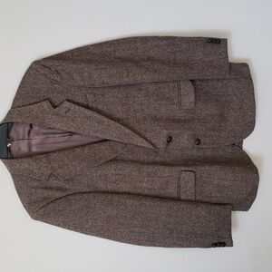 Trotters Club Sport Coat Mens 41L Classic Herringbone Tweed Blazer Academia